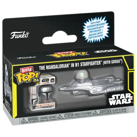 Figurka Bitty Funko POP Ride Star Wars The Mandalorian w N1 Starfighter z Grogu zdjęcie produktu