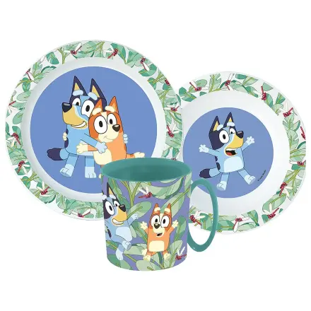 Bluey Tropical Dinner Set, zestaw z mikroplastiku z kubkiem zdjęcie produktu