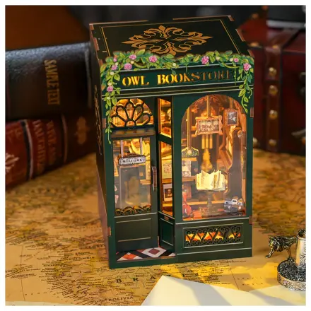 BOOK NOOK KIT Zestaw konstrukcyjny DIY Owl Bookstore 139 sztuk + światło LED zdjęcie produktu