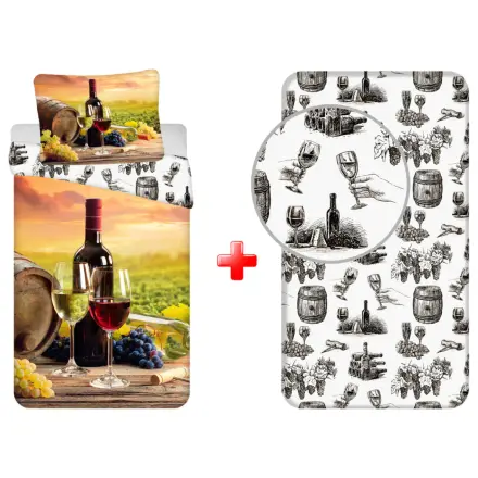 Zestaw Pokrowca na Kołdrę i Dopasowanego Prześcieradła do Degustacji Wina zdjęcie produktu