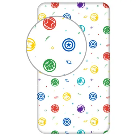 Avengers Symbols prześcieradło z gumką 90x200 cm zdjęcie produktu