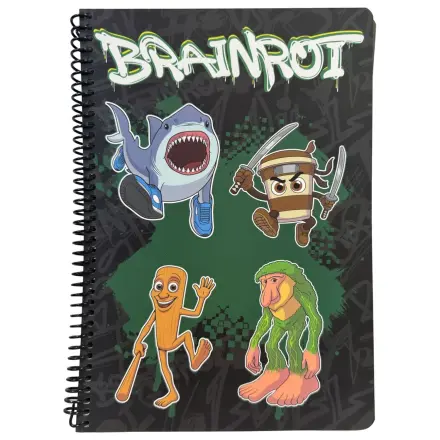 Brainrot Green B/5 Lined Spiralny Notatnik, 70 Arkuszy zdjęcie produktu