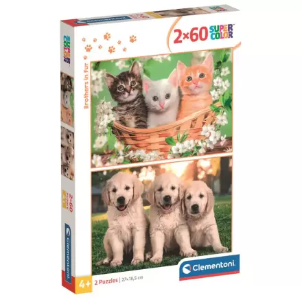 Puzzle Brothers in Fur 2x60 elementów zdjęcie produktu