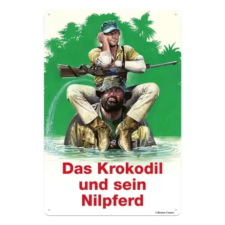 Bud Spencer & Terence Hill Tabliczka Blaszana Das Krokodil und sein Nilpferd 20 x 30 cm zdjęcie produktu