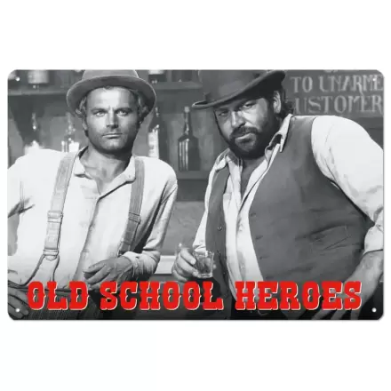 Bud Spencer & Terence Hill Tabliczka Metalowa Old School Heroes 20 x 30 cm termékfotója