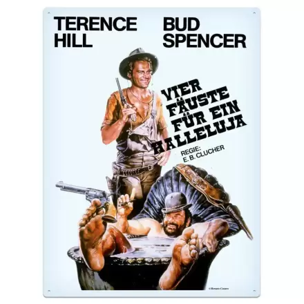 Bud Spencer & Terence Hill Tabliczka Blaszana Vier Fäuste für ein Halleluja 30 x 40 cm zdjęcie produktu
