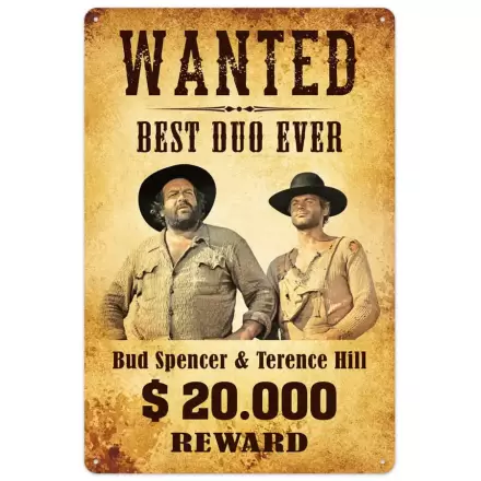 Bud Spencer & Terence Hill Tablica Metalowa Wanted 20 x 30 cm termékfotója