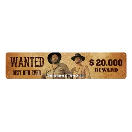 Bud Spencer & Terence Hill Tabliczka Metalowa Wanted 46 x 10 cm termékfotója