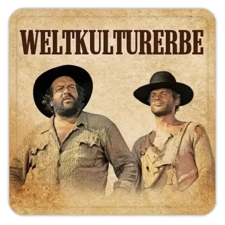 Bud Spencer & Terence Hill Tin coasters Weltkulturerbe 10 x 10 cm - Metalowe Podkładki pod napoje zdjęcie produktu