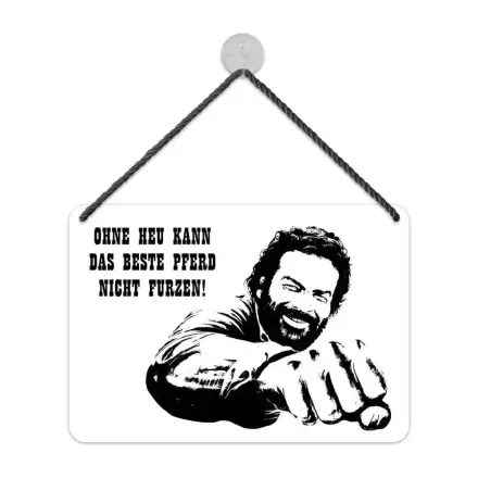 Bud Spencer Tin Sign Beste Pferd 16,5 x 11,5 cm zdjęcie produktu