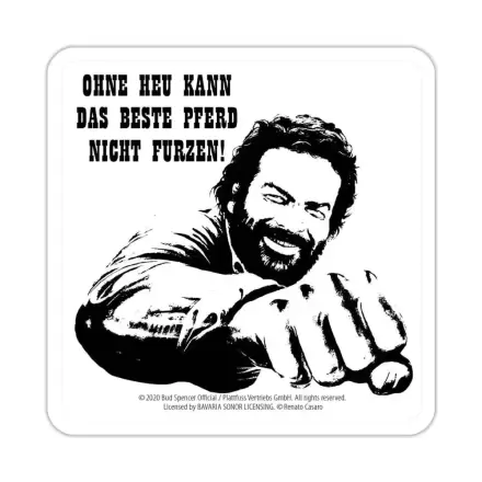 Podkładki pod napoje blaszane Bud Spencer Tin coasters Faust Pferd 10 x 10 cm zdjęcie produktu