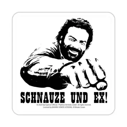 Bud Spencer Tin coasters Schnauze und Ex 10 x 10 cm Podkładki blaszane zdjęcie produktu