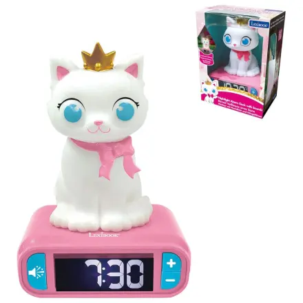 Budzik lampka nocna 3D kot zdjęcie produktu