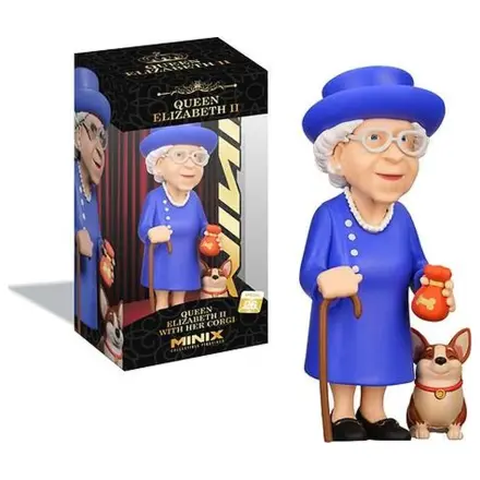 Figurka Celebrity Queen Elizabeth II z Corgi Figure Minix 12cm zdjęcie produktu