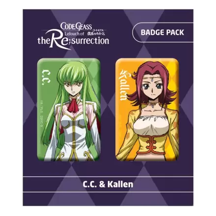 Code Geass Lelouch of the Re:surrection Pin Badges 2-Pack C.C. & Kallen – 2-pak przypinek termékfotója