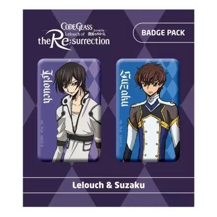 Code Geass Lelouch of the Re:surrection Pin Badges 2-Pack Lelouch & Suzaku - 2-pak przypinek termékfotója