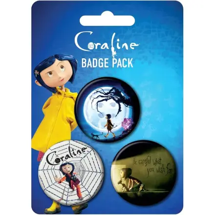 Coraline Duże Przypinki 3-pak Key Art zdjęcie produktu