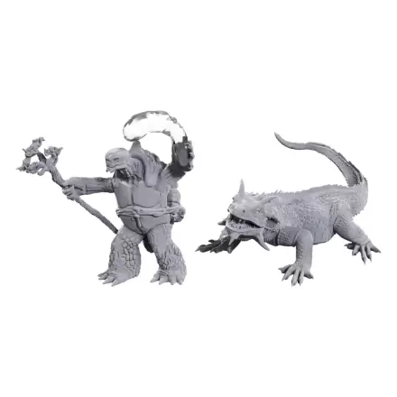 D&D Nolzur's Marvelous Miniatures Niepomalowane Miniaturki Tortle Druid & Wild Shape Gigantyczna Jaszczurka zdjęcie produktu