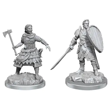 D&D Nolzur's Marvelous Miniatures Niepomalowane Miniaturki 2-Pack Ludzcy Wojownicy zdjęcie produktu