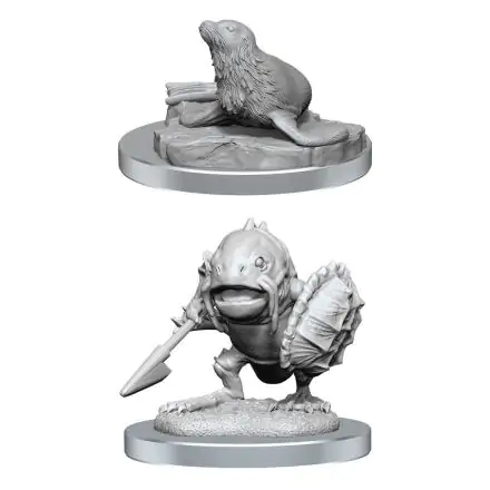 D&D Nolzur's Marvelous Miniatures Niepomalowane Miniaturki 2-Pack Locathah & Seal termékfotója