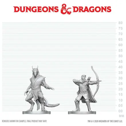D&D Nolzur's Marvelous Miniatures Mini Figurki Elf Ranger & Dragonborn Monk zdjęcie produktu