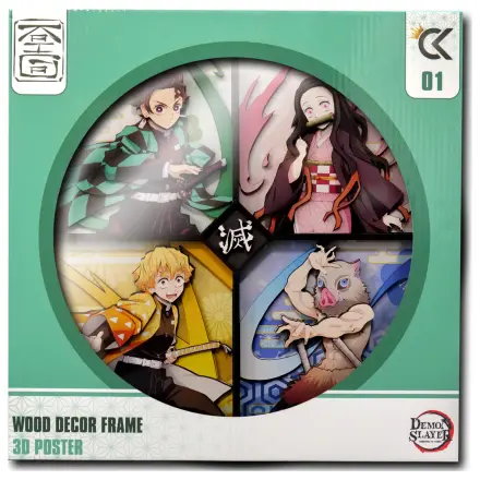 DEMON SLAYER Tanjiro, Nezuko... rama z drewna dekoracyjna plakat 3D zdjęcie produktu