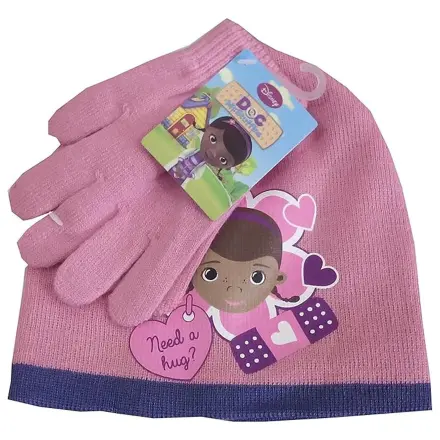 Disney Doc McStuffins Hug Pink zestaw czapki i rękawiczek dla dzieci 54 cm zdjęcie produktu