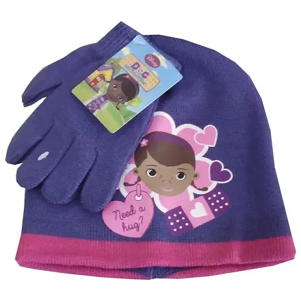 Disney Doc McStuffins Hug Fioletowa Dziecięca Czapka + Rękawiczki Zestaw 52 cm zdjęcie produktu