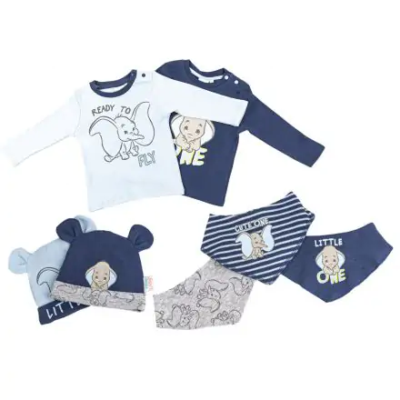 Disney Dumbo niemowlęcy T-shirt + czapka i śliniak zestaw 7 sztuk 86/92 cm zdjęcie produktu