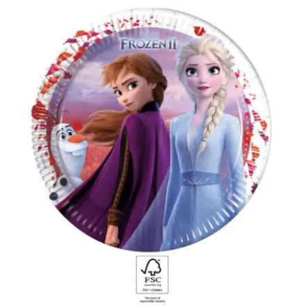 Talerze papierowe Disney Frozen II 8 sztuk 23 cm FSC zdjęcie produktu