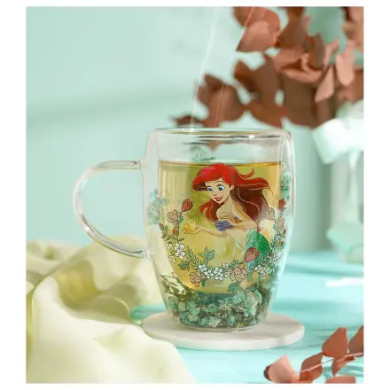 Disney Princess Ariel kwiatowy dekoracyjny szklany kubek 300 ml zdjęcie produktu