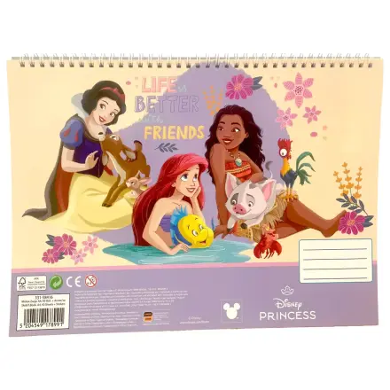 Szkicownik spiralny Disney Princesses Life A/4, 40 arkuszy, z naklejkami zdjęcie produktu