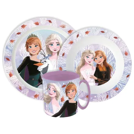 Disney Frozen Autumn Leaves zestaw obiadowy, mikro plastikowy zestaw z kubkiem zdjęcie produktu