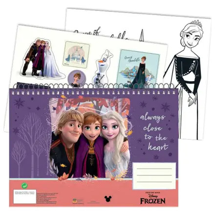 Disney Frozen Heart A/4 Spiralny szkicownik 40 kartek z naklejkami zdjęcie produktu