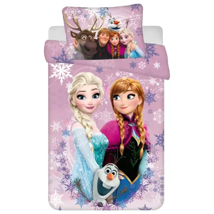 Disney Frozen Różowo-fioletowa dziecięca, przedszkolna poszewka na kołdrę zdjęcie produktu