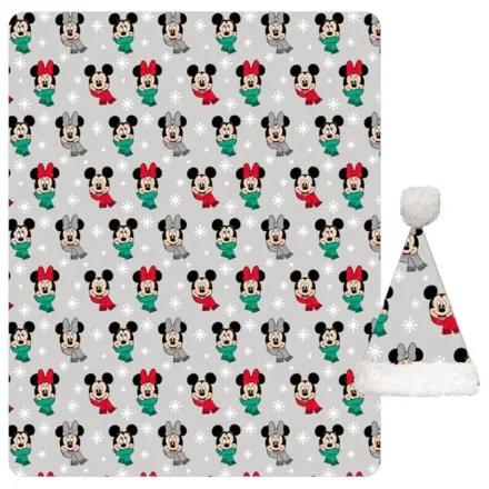 Disney Mickey, Minnie Christmas Noel zestaw kocyka i czapki z polaru koralowego zdjęcie produktu
