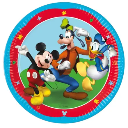 Disney Mickey Rock the House Papierowe Talerze 8 sztuk 23 cm FSC zdjęcie produktu
