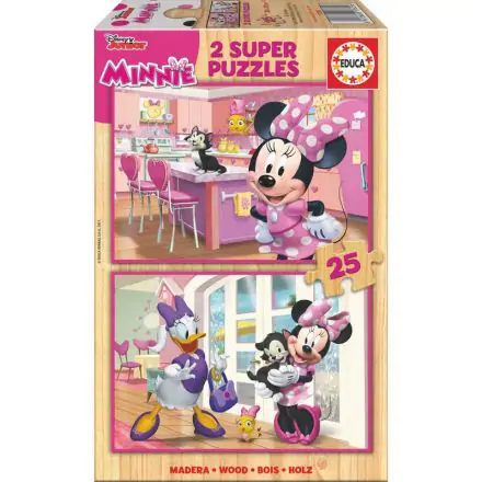 Disney Minnie and The Happy Helpers drewniane puzzle 2x25 elementów termékfotója