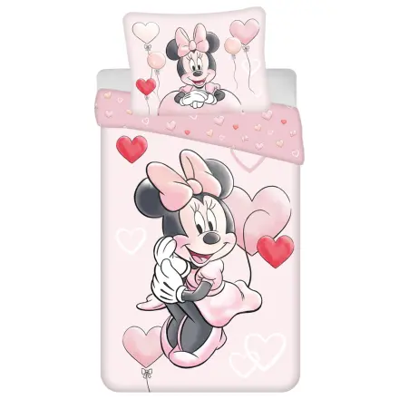Disney Minnie Heart Balloons zestaw poszewek na kołdrę 140x200cm, poszewka na poduszkę 70x90cm zdjęcie produktu