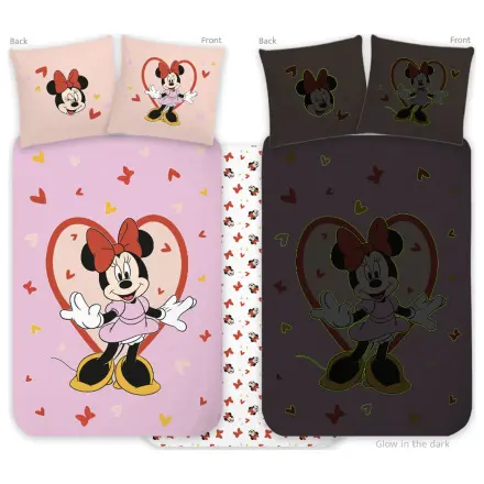 Disney Minnie Heart Glow-in-the-Dark Kids Toddler Poszwa na kołdrę zdjęcie produktu