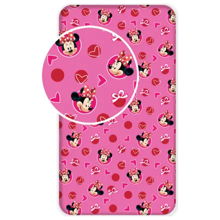 Disney Minnie Hearts Prześcieradło z Gumką 90x200 cm zdjęcie produktu