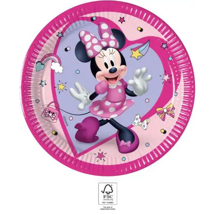 Disney Minnie Junior papierowe talerze 8 sztuk 20 cm FSC zdjęcie produktu