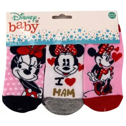 Disney Minnie Love Mom Pink skarpetki dla niemowląt 0-6 miesięcy zdjęcie produktu