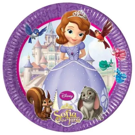 Disney Sofia the First, Sofia papierowe talerze 8 sztuk 23 cm zdjęcie produktu