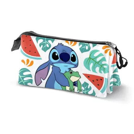 Piórnik trzykomorowy Disney Stitch Frog triple pencil case termékfotója