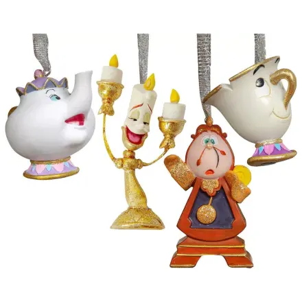 Disney Beauty and the Beast zestaw 4 zawieszek ozdobnych zdjęcie produktu