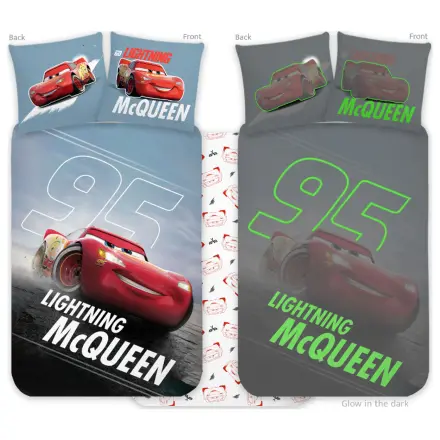 Disney Cars Lightning McQueen Glow in the Dark Kołdra dla malucha/przedszkolaka zdjęcie produktu