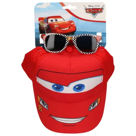 Disney Cars Czerwony Uśmiech okulary przeciwsłoneczne i zestaw czapki z daszkiem bejsbolówki zdjęcie produktu