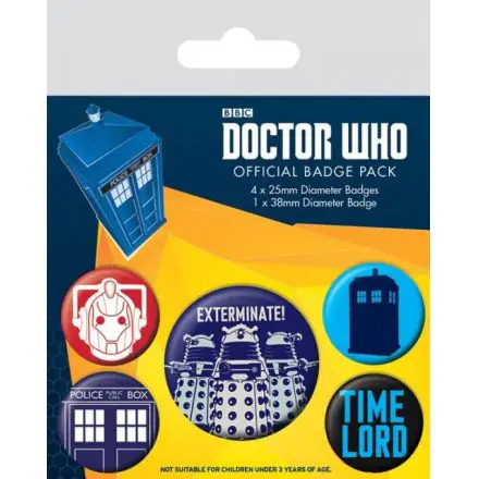 Doctor Who Przypinki z Agrafką 5-Pak Exterminate zdjęcie produktu