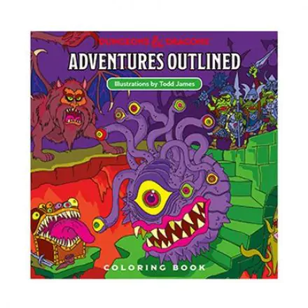 Dungeons & Dragons Adventures Outlined Coloring Book - Kolorowanka termékfotója